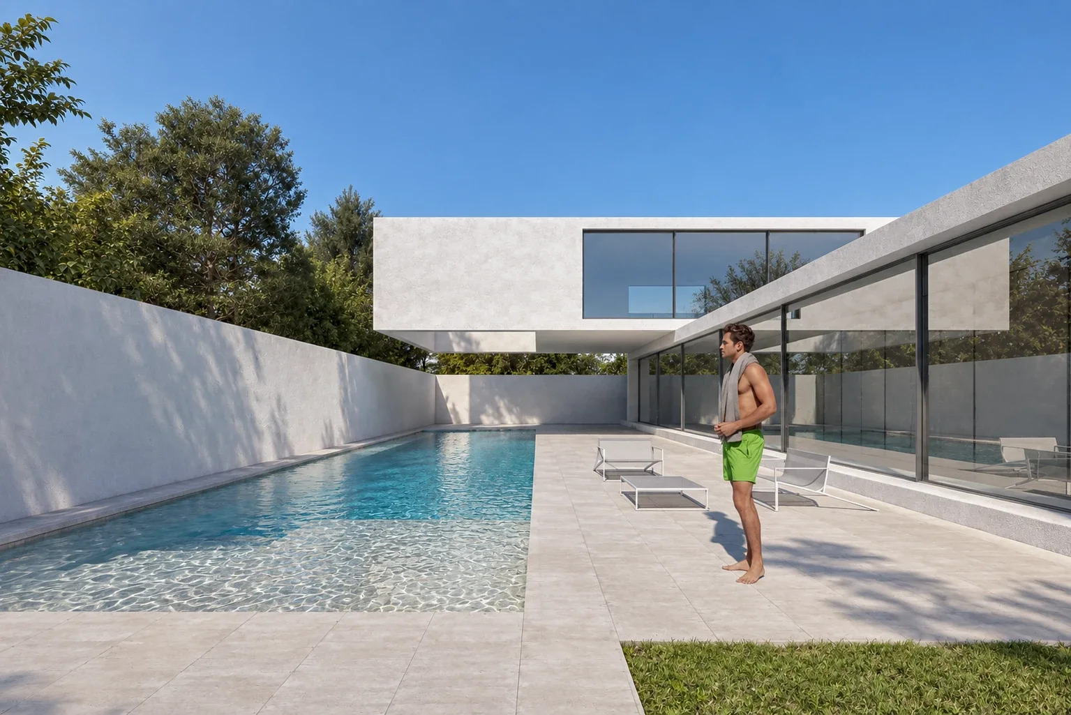 Linear Pool House